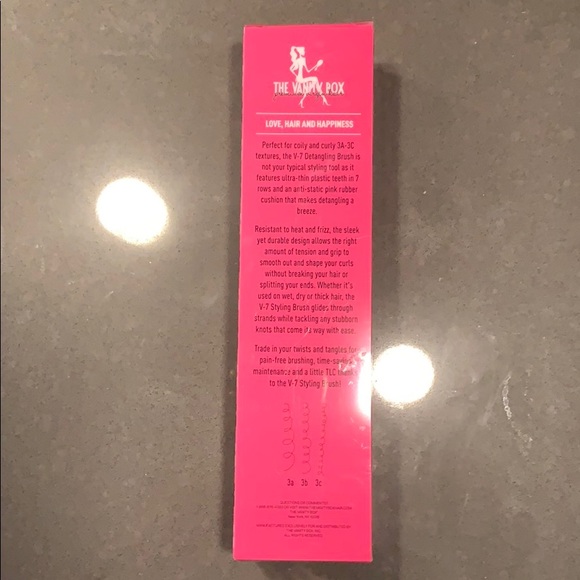 NWT The Vanity Box V-7 Detangling Brush - Picture 4 of 5